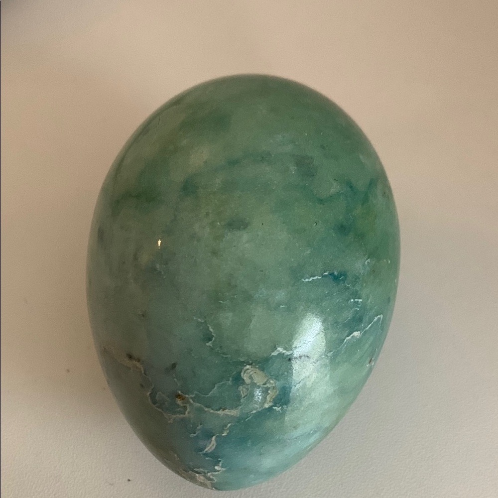 Green Marble Decor Accent with Glossy Finish - Picture 3 of 3